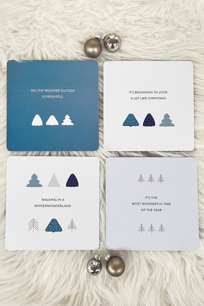 Weihnachtskarten-Set "Blue Trees" - monQu