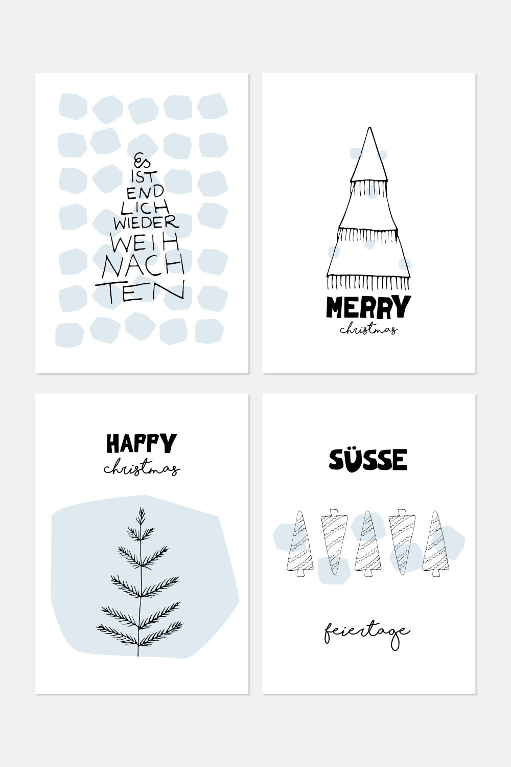 Weihnachtskarten-Set "Christmas Trees" - monQu