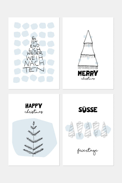 Weihnachtskarten-Set "Christmas Trees" - monQu