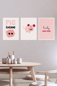 Poster-Set "Pig Evening" - monQu