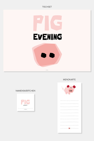 Tischset "Pig Evening" - monQu